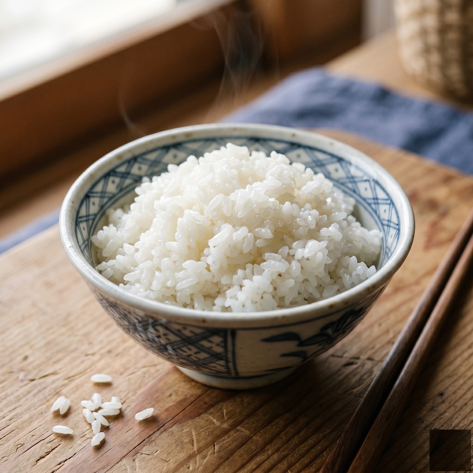 湯気の立つ炊きあがりの三重県産コシヒカリ